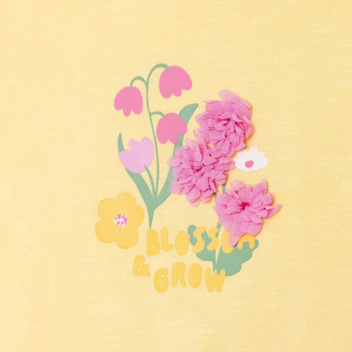 HelloBaby Girls Blouse & Leggings Set Ditsy Flower Crew Neck Full Length Short Sleeve - Yellow - Image 6