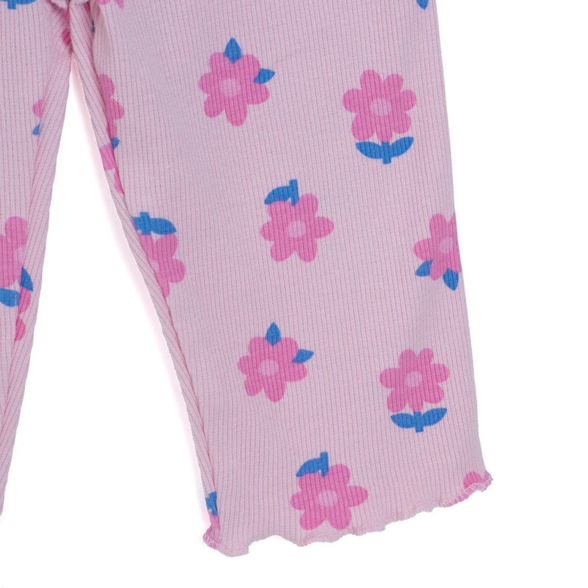 HelloBaby Girls Blouse & Leggings Set Floral Print Ditsy Flower Crew Neck Full Length Short Sleeve - Pink Printed - Image 6