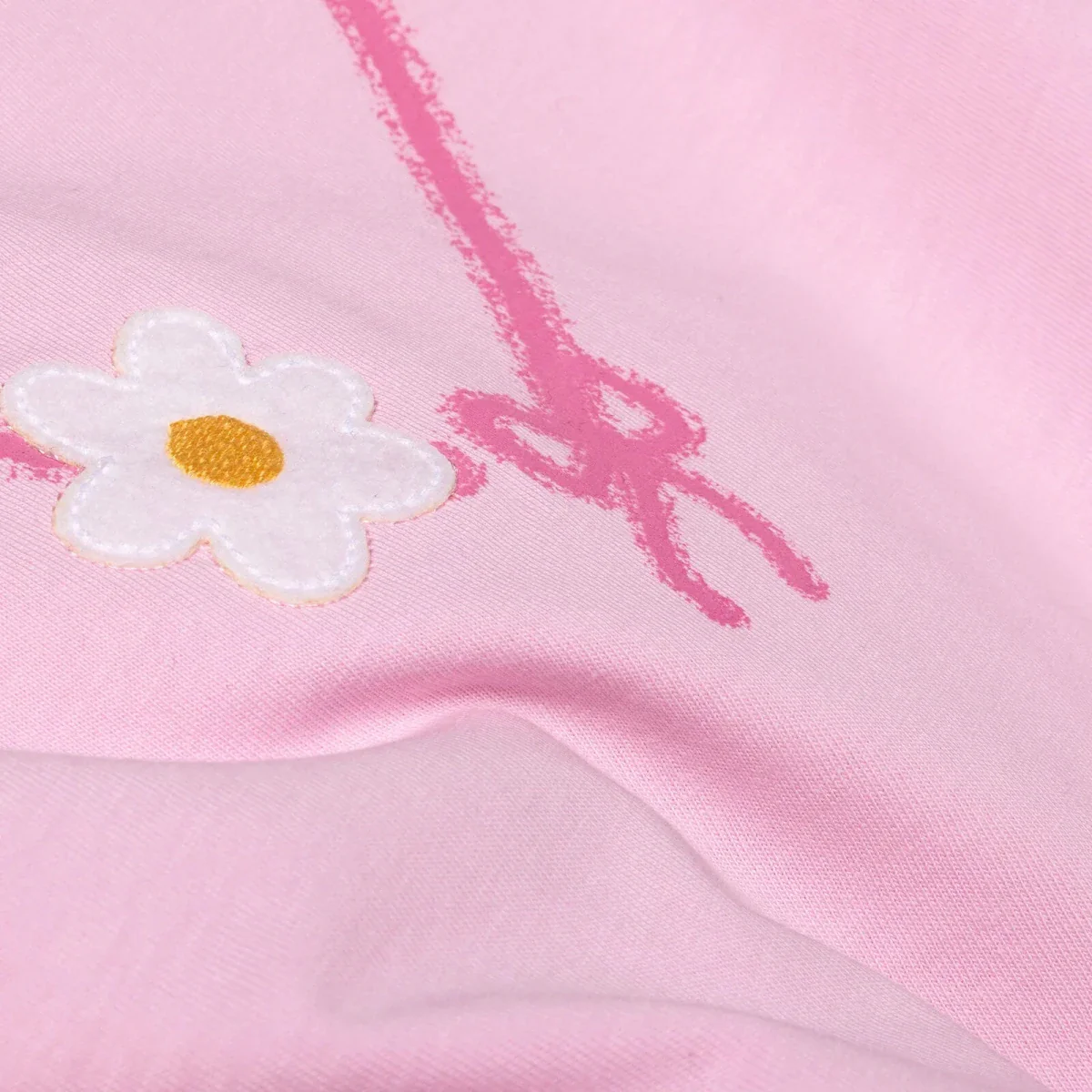 HelloBaby Girls Blouse & Leggings Set Heart Print Ditsy Flower Crew Neck Full Length Short Sleeve - Pink - Image 8