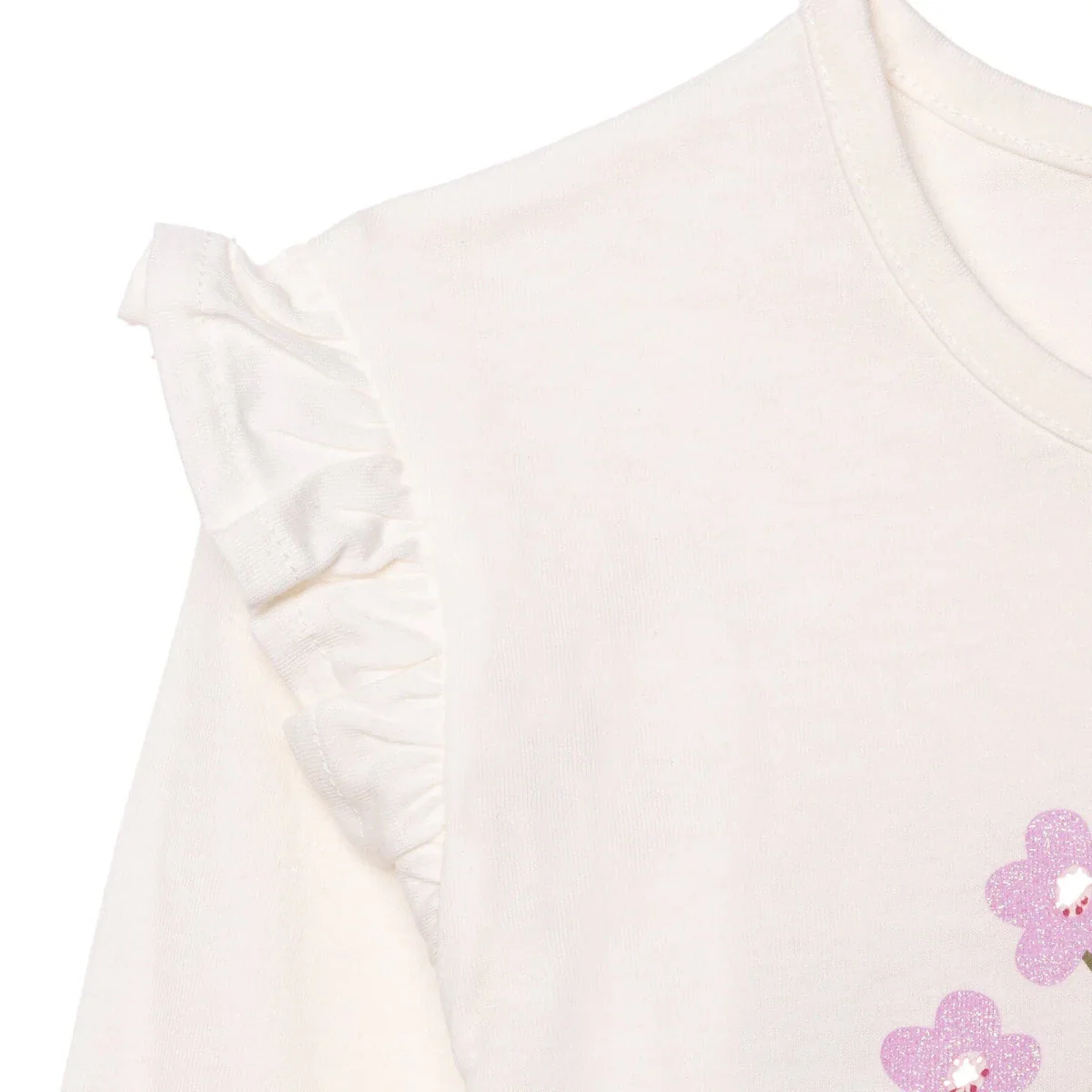 HelloBaby Girls Blouse & Leggings Set Pastel Dreams Crew Neck Full Length Long Sleeve - Ecru - Image 4