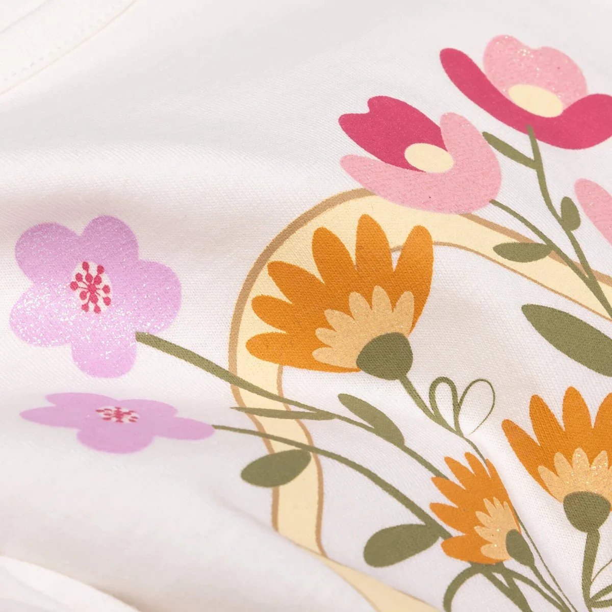 HelloBaby Girls Blouse & Leggings Set Pastel Dreams Crew Neck Full Length Long Sleeve - Ecru - Image 5