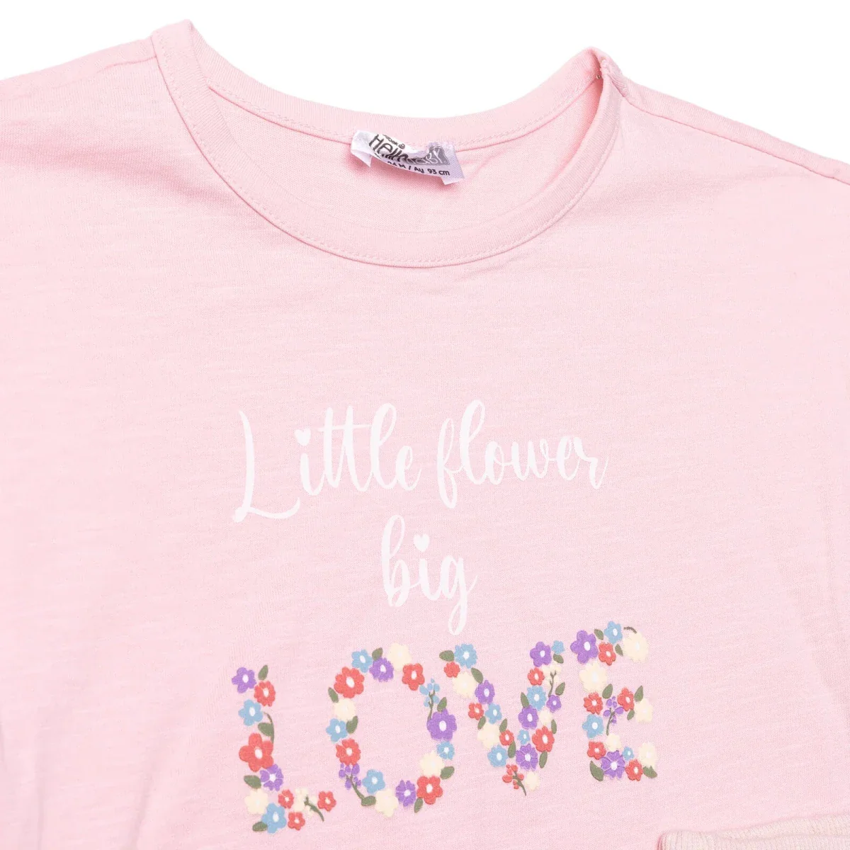 HelloBaby Girls Blouse & Leggings Set Text Print Pastel Dreams Crew Neck Full Length Short Sleeve - Pink - Image 3