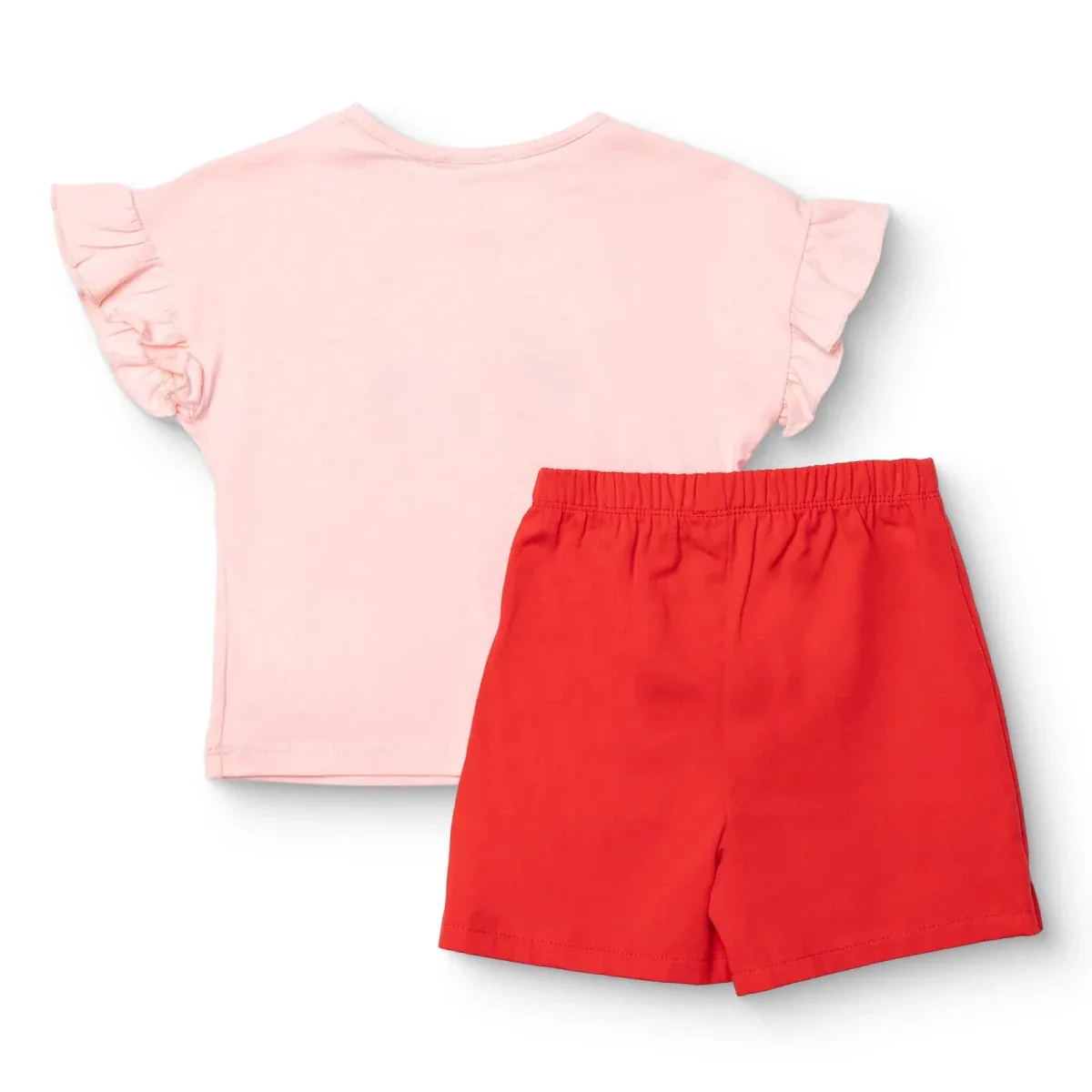 HelloBaby Girls Blouse & Shorts Set Strawberry Print Berry Belle Crew Neck Short Length Short Sleeve - Pink - Image 2
