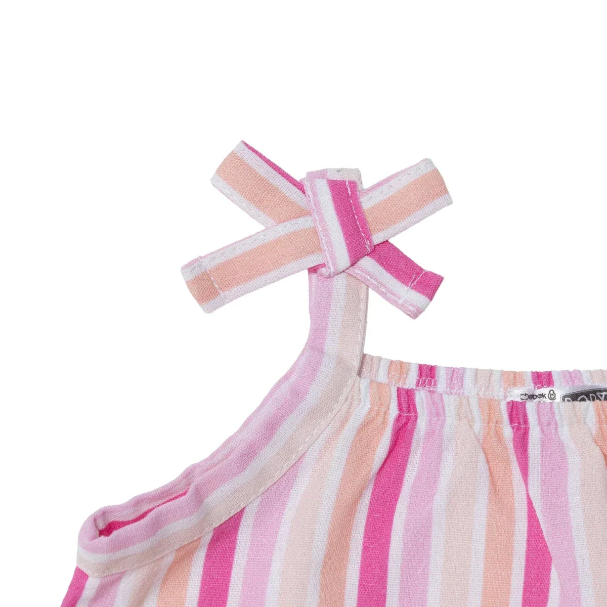 HelloBaby Girls Blouse-Shorts Striped Styled Collar - Pink Printed - Image 5