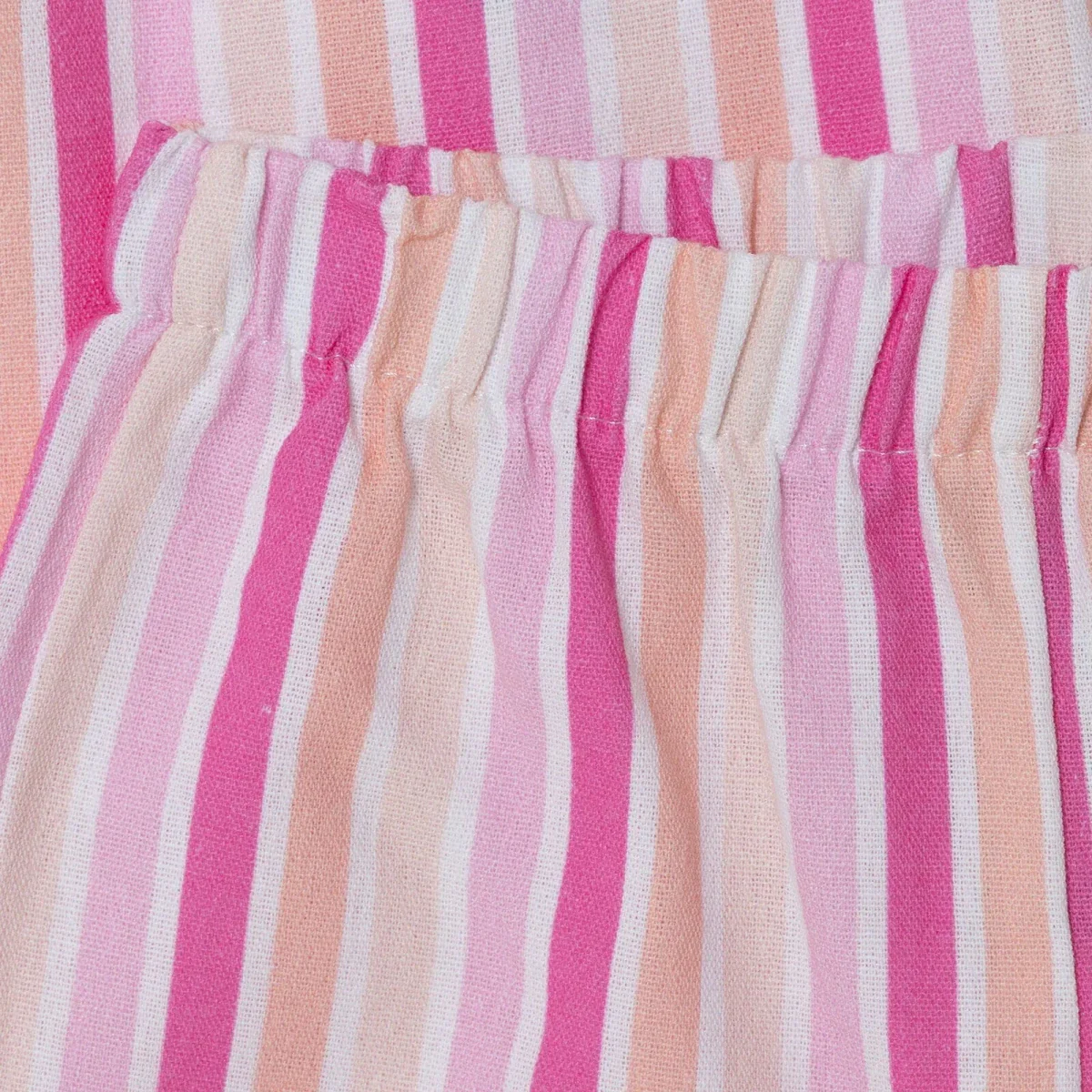 HelloBaby Girls Blouse-Shorts Striped Styled Collar - Pink Printed - Image 6