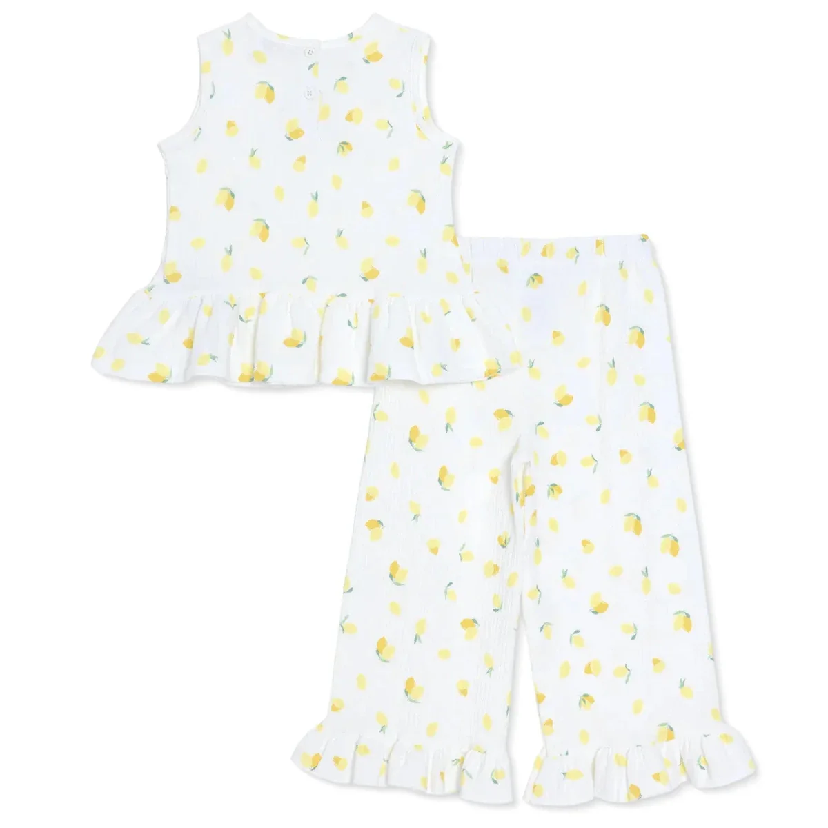 HelloBaby Girls Blouse-Muslin Trousers Fruits - Ecru Printed - Image 2