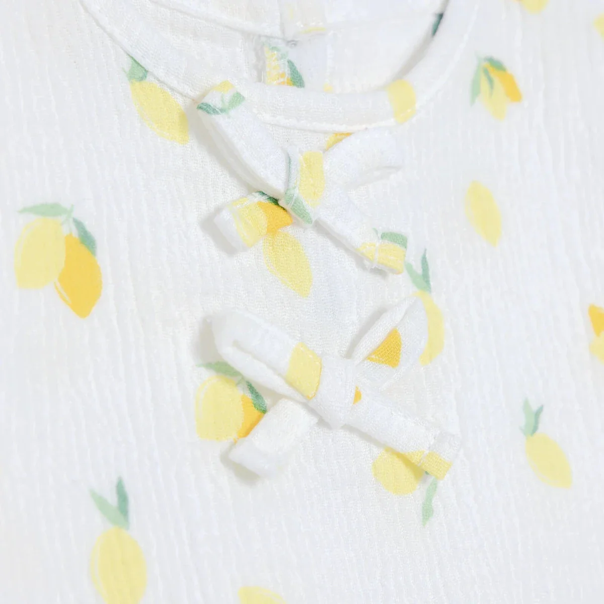 HelloBaby Girls Blouse-Muslin Trousers Fruits - Ecru Printed - Image 7