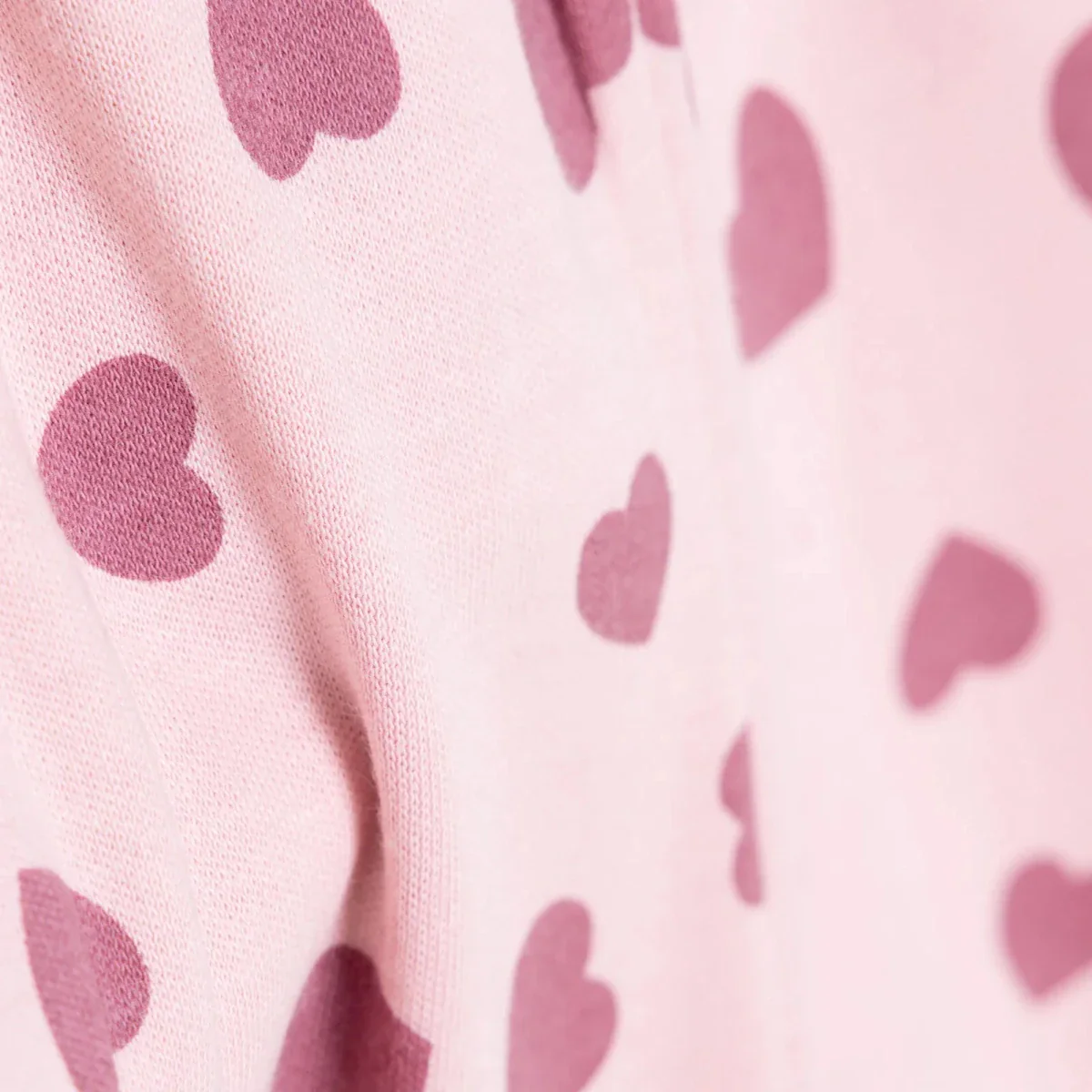 HelloBaby Girls Body-Footed Bottom-Hat Heart Crew Neck Long Leg Long Sleeve - Pink - Image 4