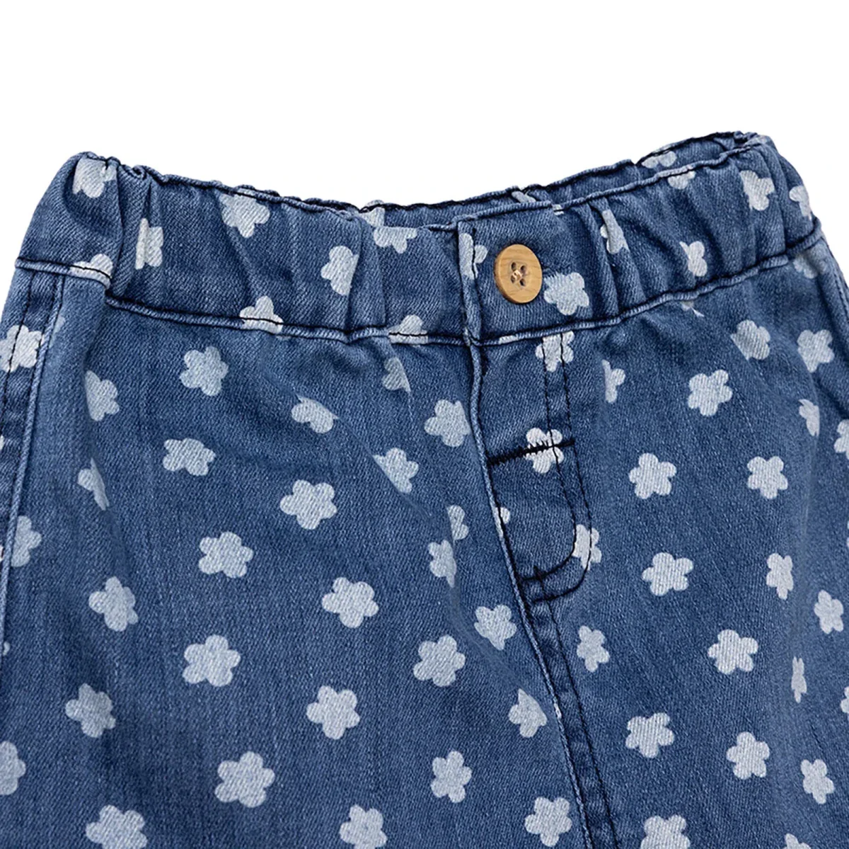 HelloBaby Girls Denim Shorts Pastel Dreams Short Length - Indigo Printed - Image 3