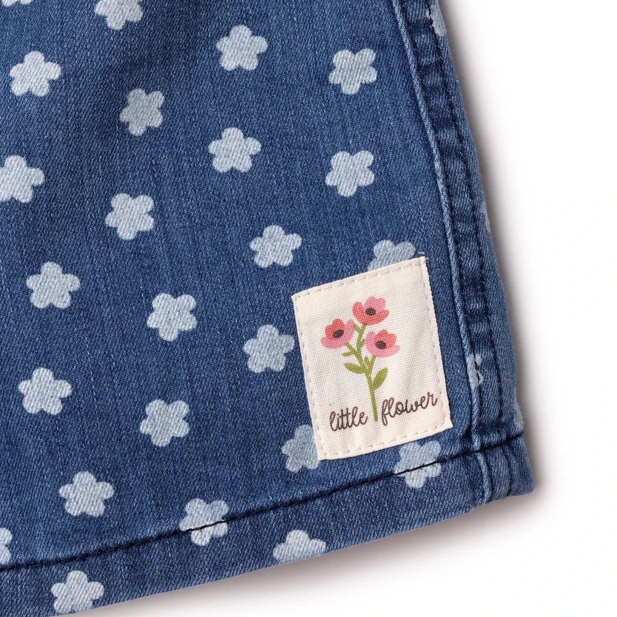 HelloBaby Girls Denim Shorts Pastel Dreams Short Length - Indigo Printed - Image 5