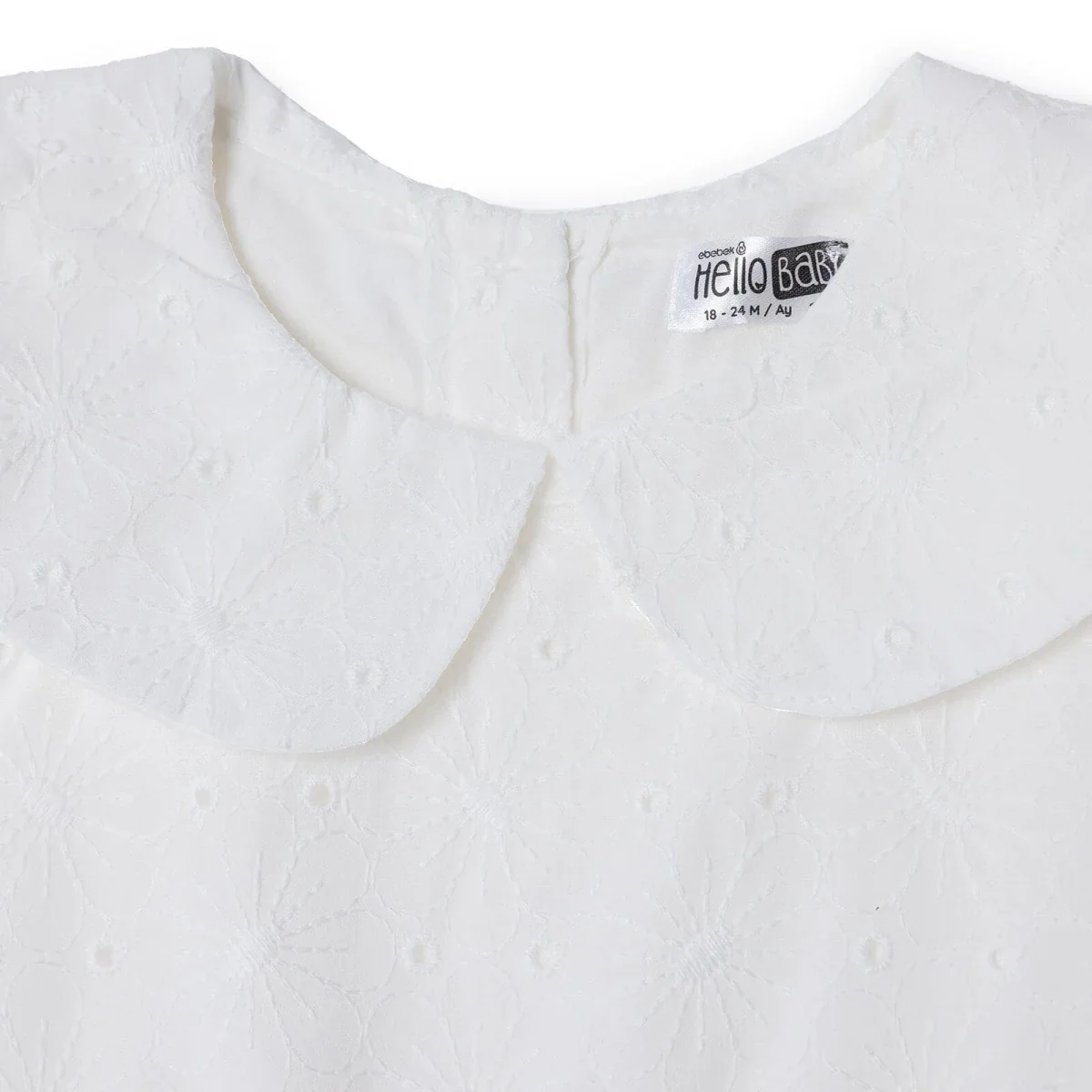 HelloBaby Girls Dress Berry Belle Peter Pan Collar Short Sleeve - White - Image 4