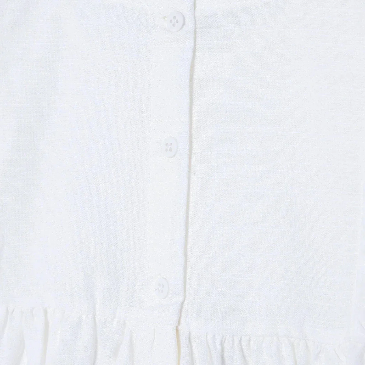 HelloBaby Girls Dress Buttoned Berry Belle Crew Neck Short Sleeve - Ecru - Image 9