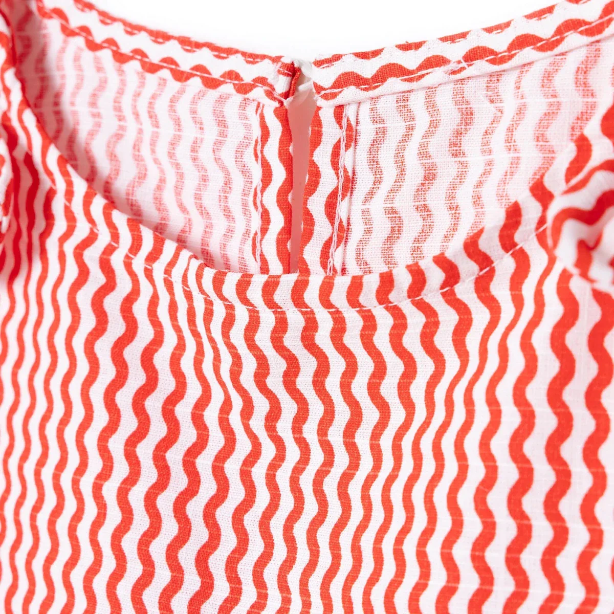 HelloBaby Girls Dress Buttoned Berry Belle Crew Neck Strappy - Coral Printed - Image 5