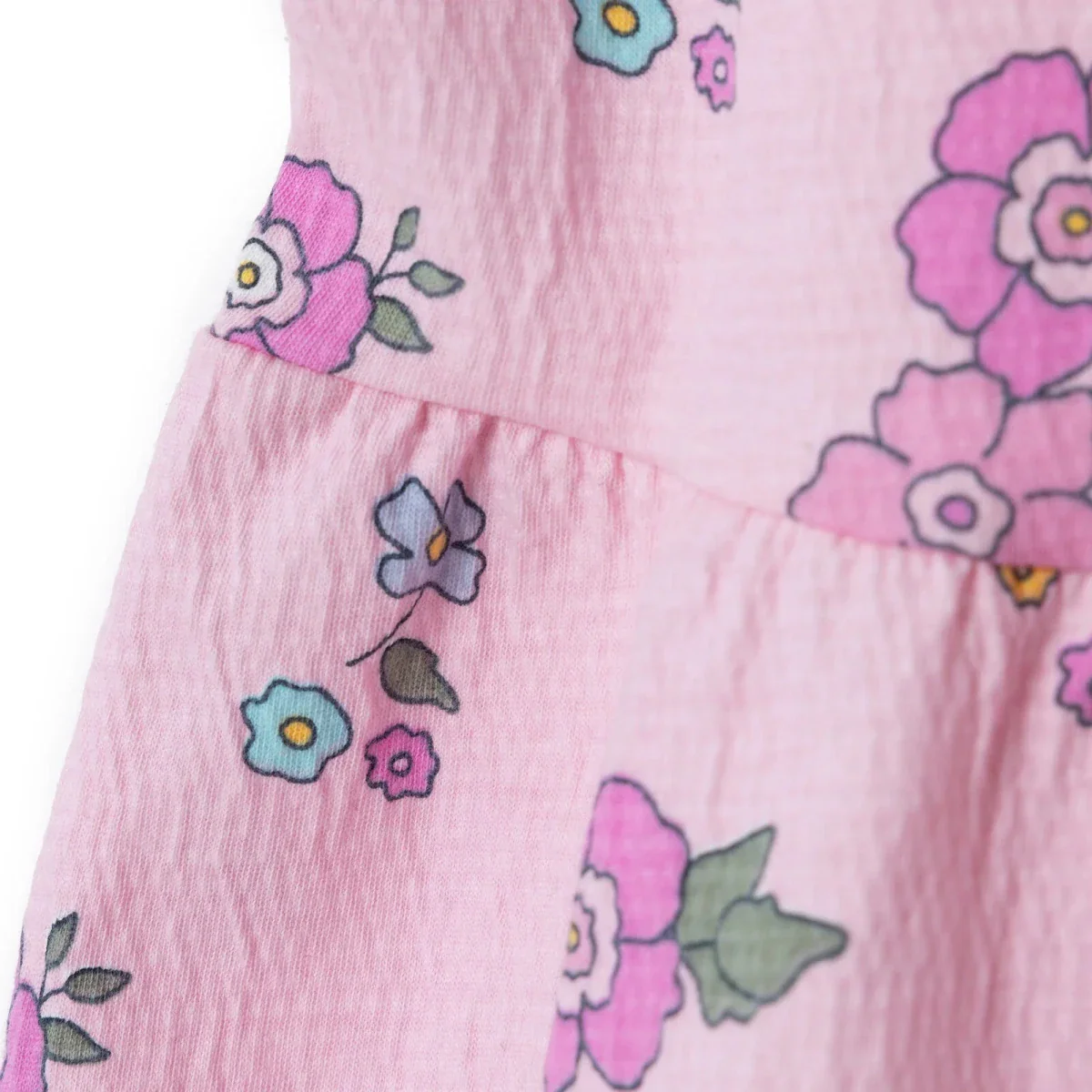 HelloBaby Girls Dress Floral Print Flower Garden Shirt Collar Short Sleeve - Pink Printed - Image 5