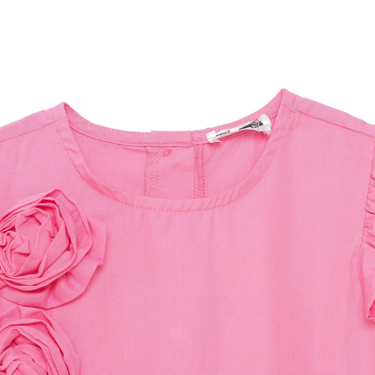 HelloBaby Girls Dress Flower Flower Garden Crew Neck Short Sleeve - Pink - Image 3