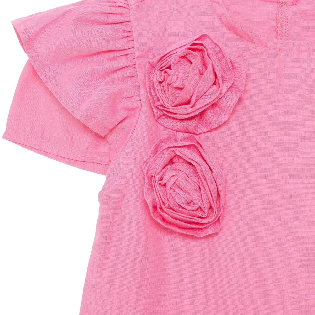HelloBaby Girls Dress Flower Flower Garden Crew Neck Short Sleeve - Pink - Image 4