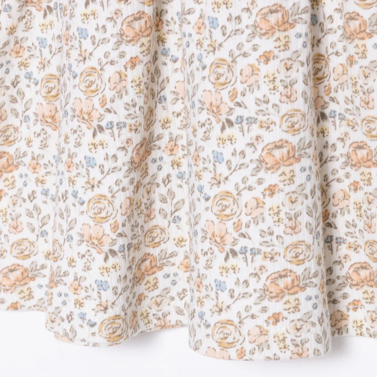 HelloBaby Girls Dress Flower with Poppers Crew Neck Short Short Sleeve - Ecru Printed - Image 6