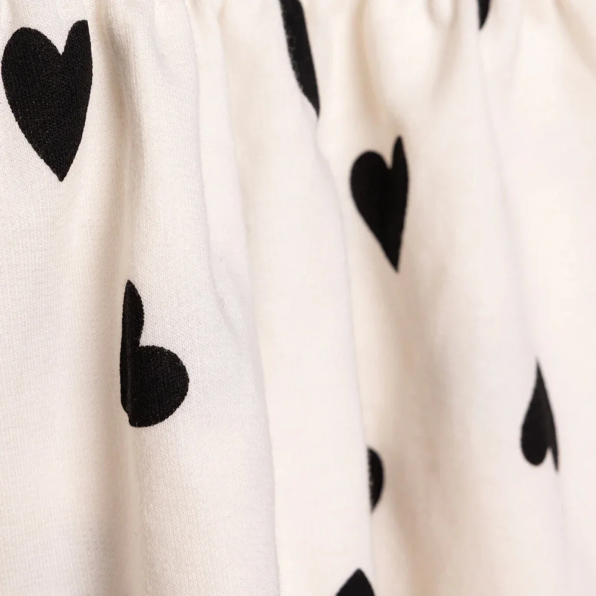 HelloBaby Girls Dress Heart Crew Neck Long Sleeve - Ecru Printed - Image 7