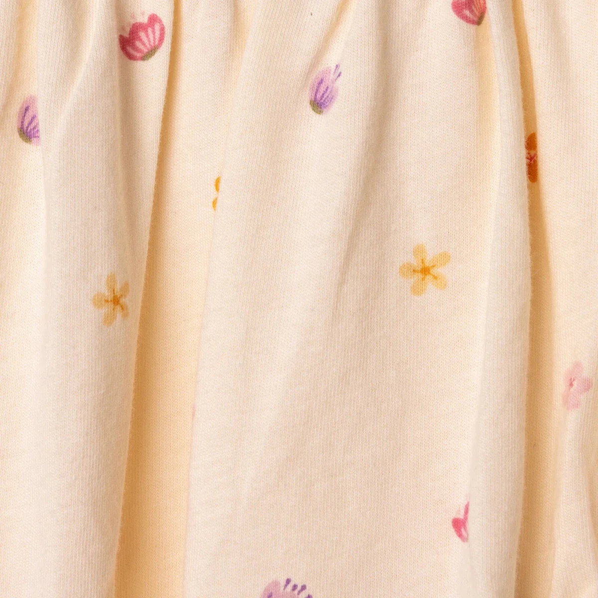HelloBaby Girls Dress Polka Dot Print Pastel Dreams Crew Neck Long Sleeve - Ecru Printed - Image 6
