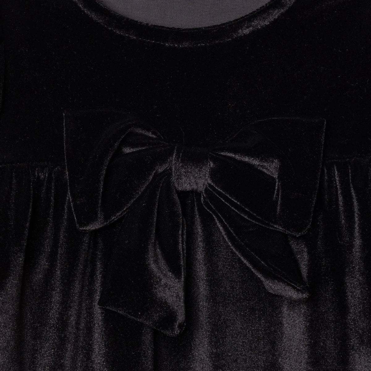 HelloBaby Girls Dress with Buttons Chic Crew Neck Short Sleeve - Black - Image 5