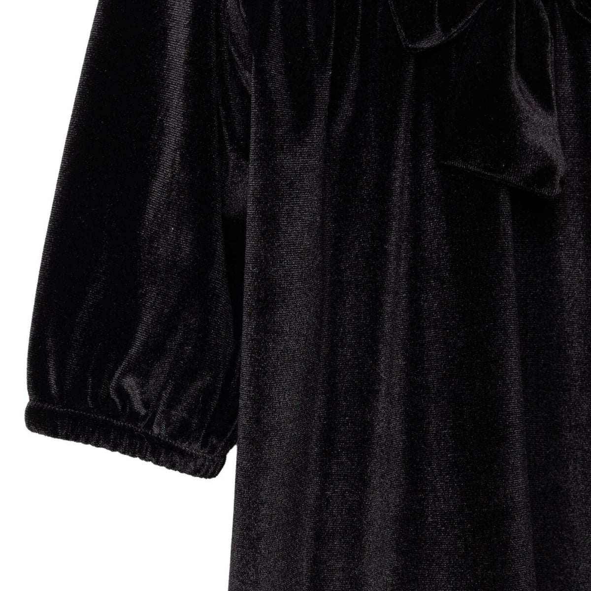 HelloBaby Girls Dress with Buttons Chic Crew Neck Short Sleeve - Black - Image 6