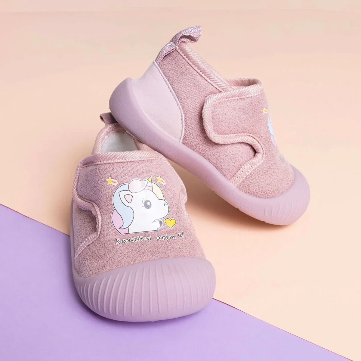 HelloBaby Girls First Step Shoes - Salmon - Image 2