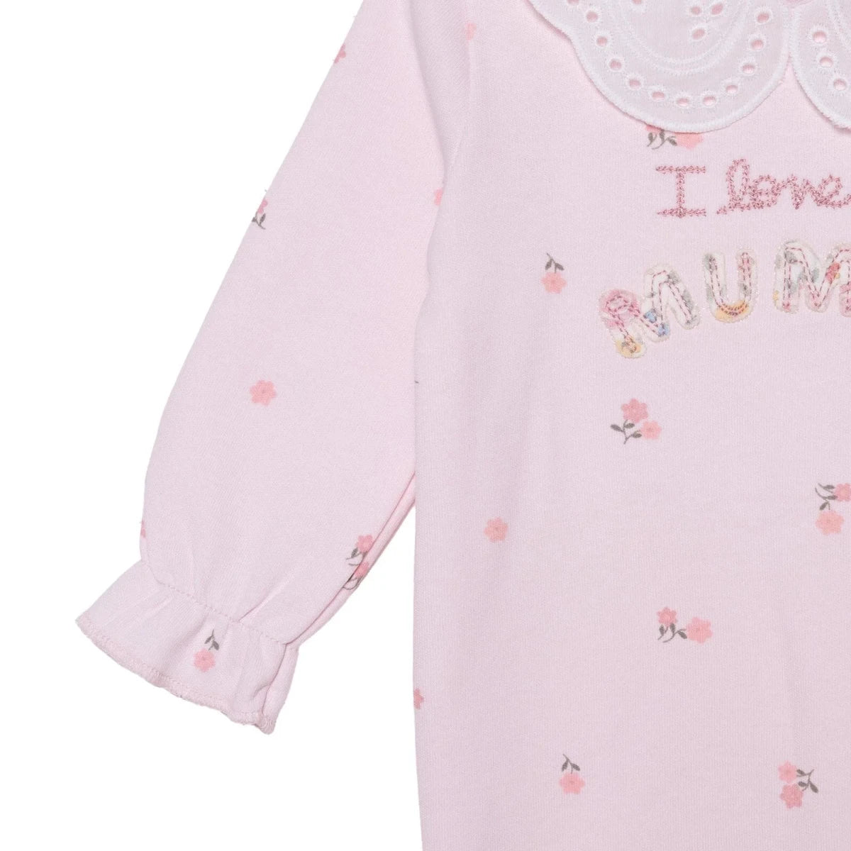 HelloBaby Girls Footed Romper Flower Dantel Yaka - Pink - Image 5