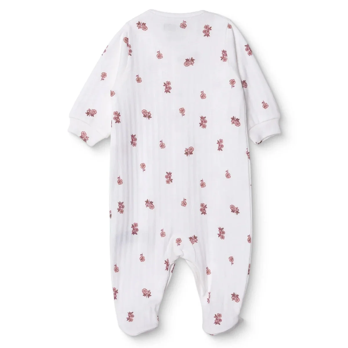 HelloBaby Girls Footed Romper Flower - Ecru - Image 2