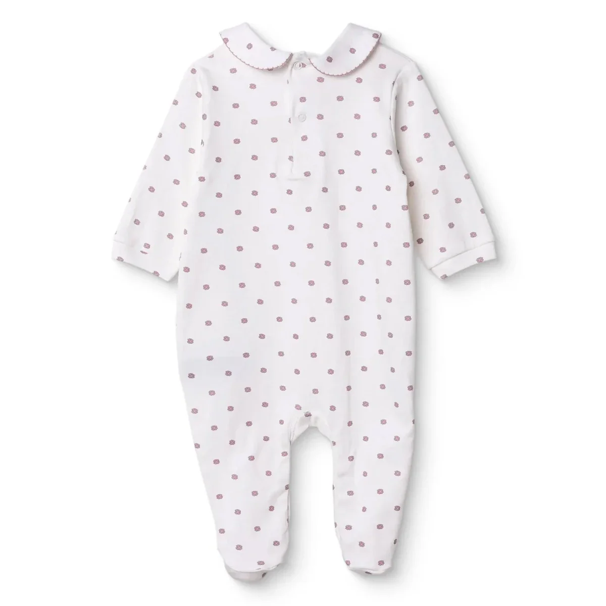 HelloBaby Girls Footed Sleepsuit Floral Print Lon - Ecru - Image 2