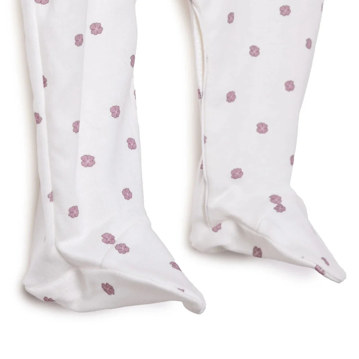 HelloBaby Girls Footed Sleepsuit Floral Print Lon - Ecru - Image 5