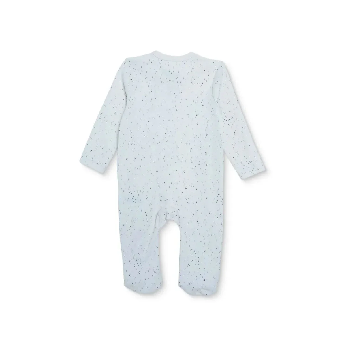 HelloBaby Girls Footed Sleepsuit Polka Dot Print Zip Fastening Crew Neck Full Length Long Sleeve - Ecru - Image 2