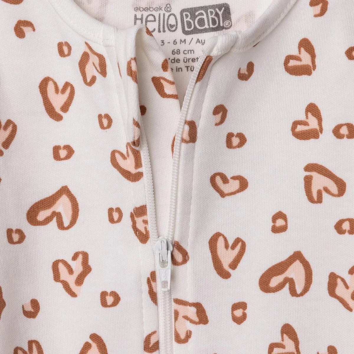 HelloBaby Girls Footed Sleepsuit Zip Fastening Crew Neck Full Length Long Sleeve - Pink - Image 6