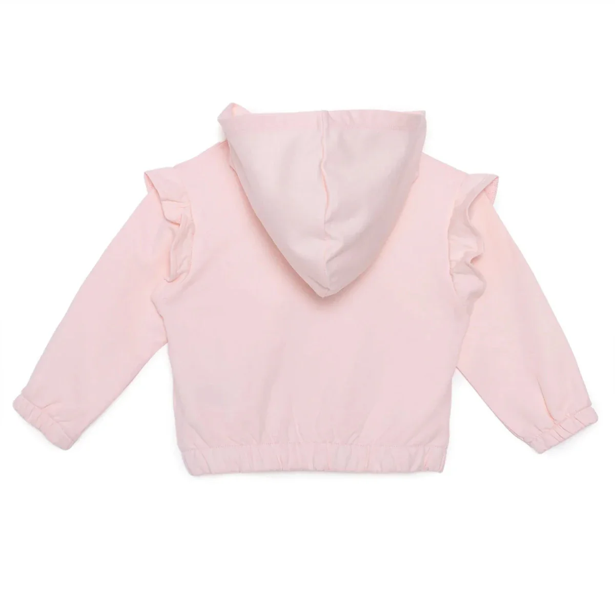 HelloBaby Girls Hooded Cardigan Crew Neck Long Sleeve - Pink - Image 2