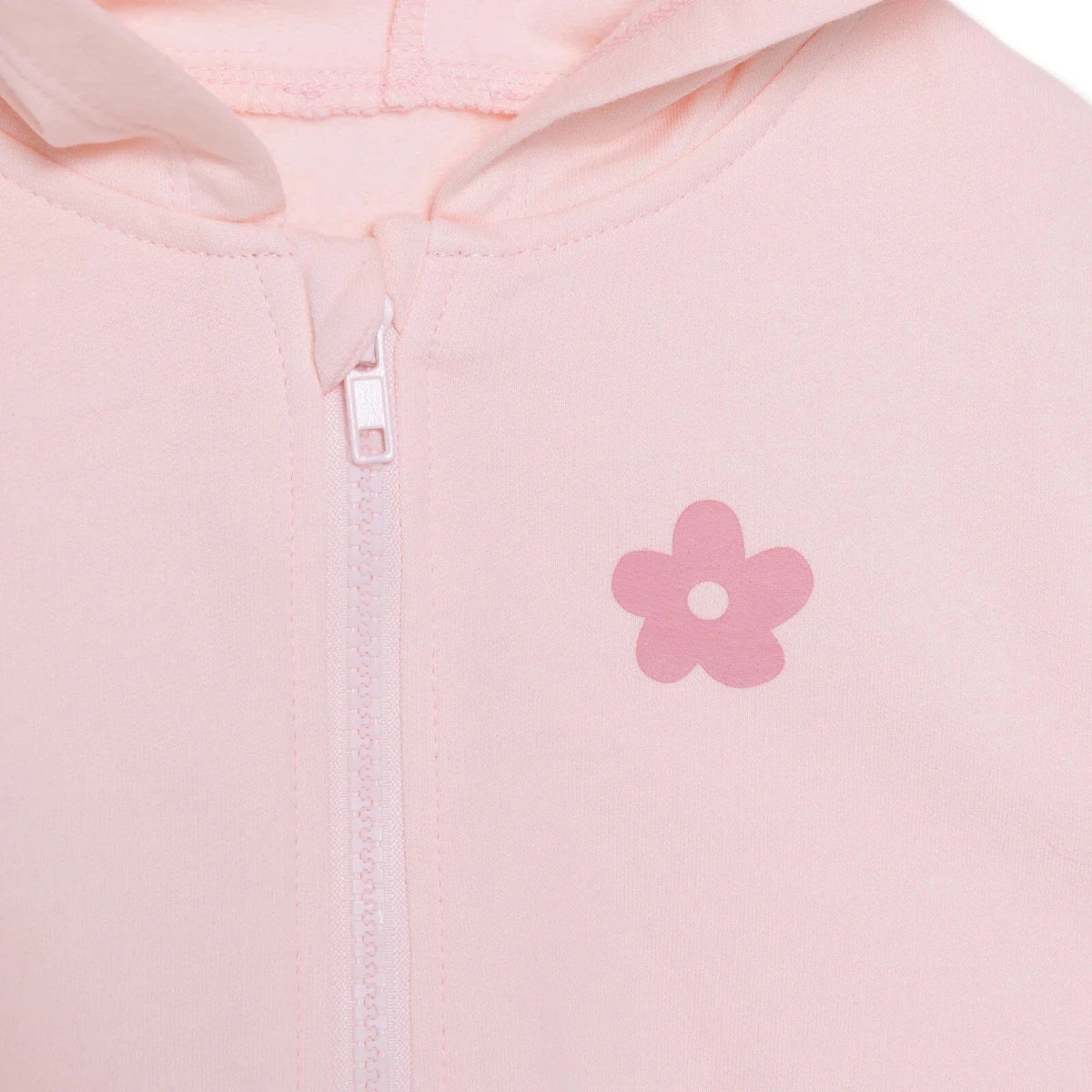 HelloBaby Girls Hooded Cardigan Crew Neck Long Sleeve - Pink - Image 4