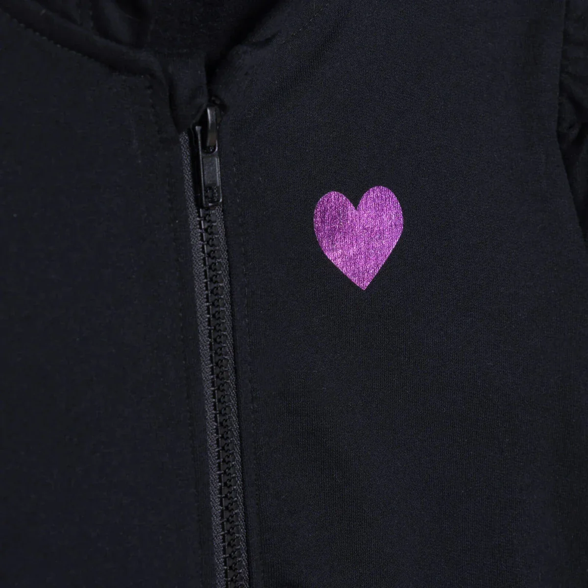HelloBaby Girls Hooded Cardigan Crew Neck Long Sleeve - Black - Image 2