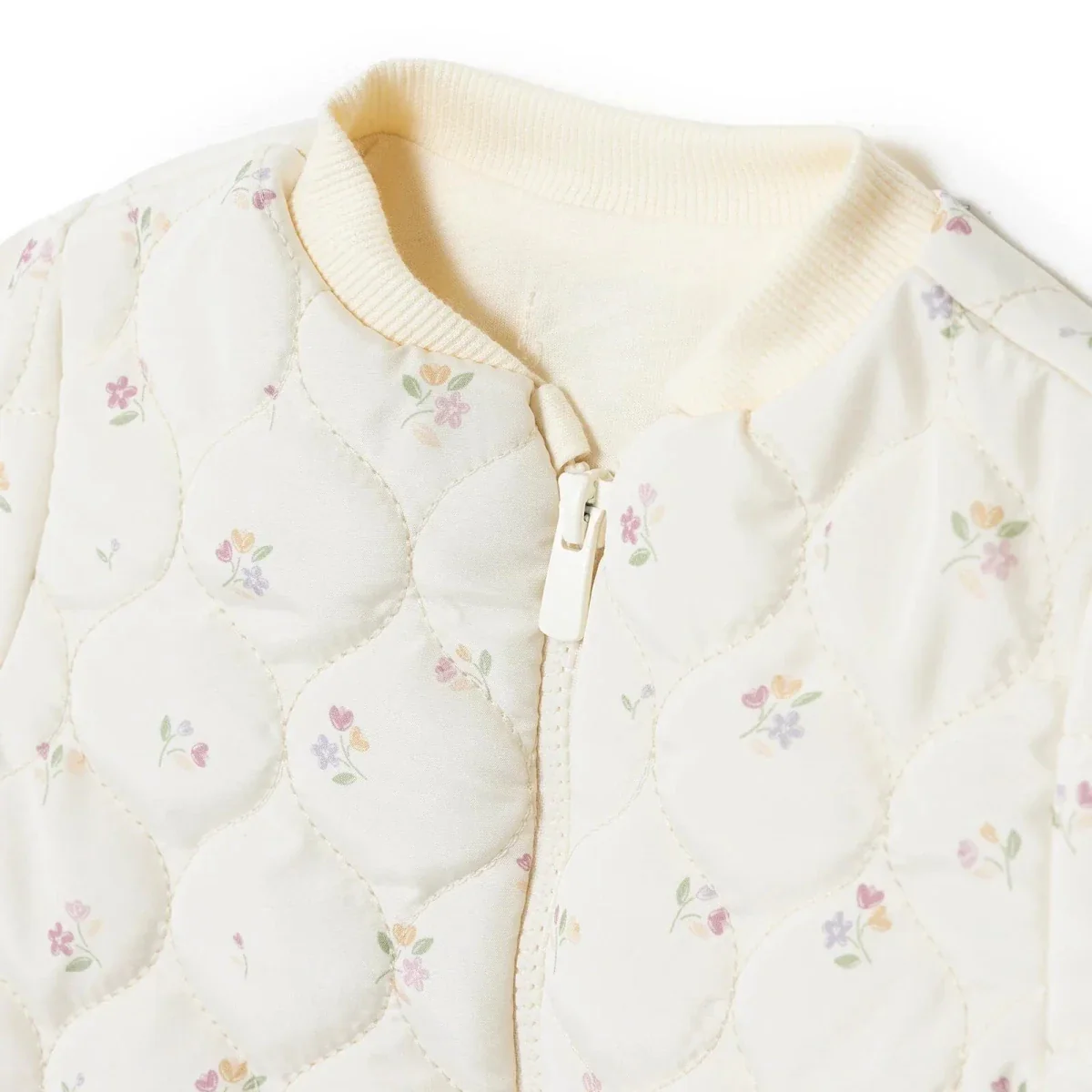 HelloBaby Girls Jacket Zip Fastening Pastel Dreams Crew Neck Long Sleeve - Ecru Printed - Image 3