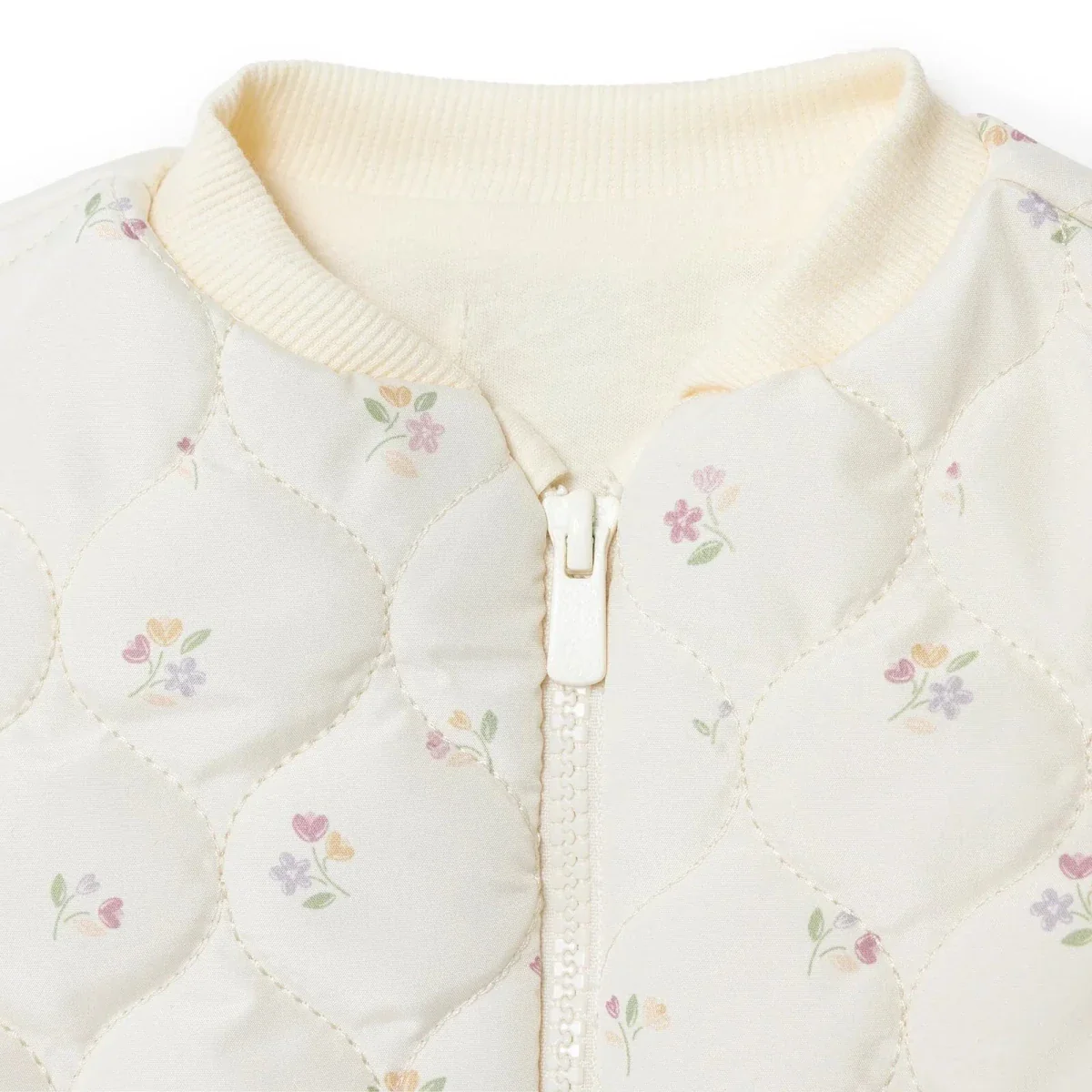 HelloBaby Girls Jacket Zip Fastening Pastel Dreams Crew Neck Long Sleeve - Ecru Printed - Image 4