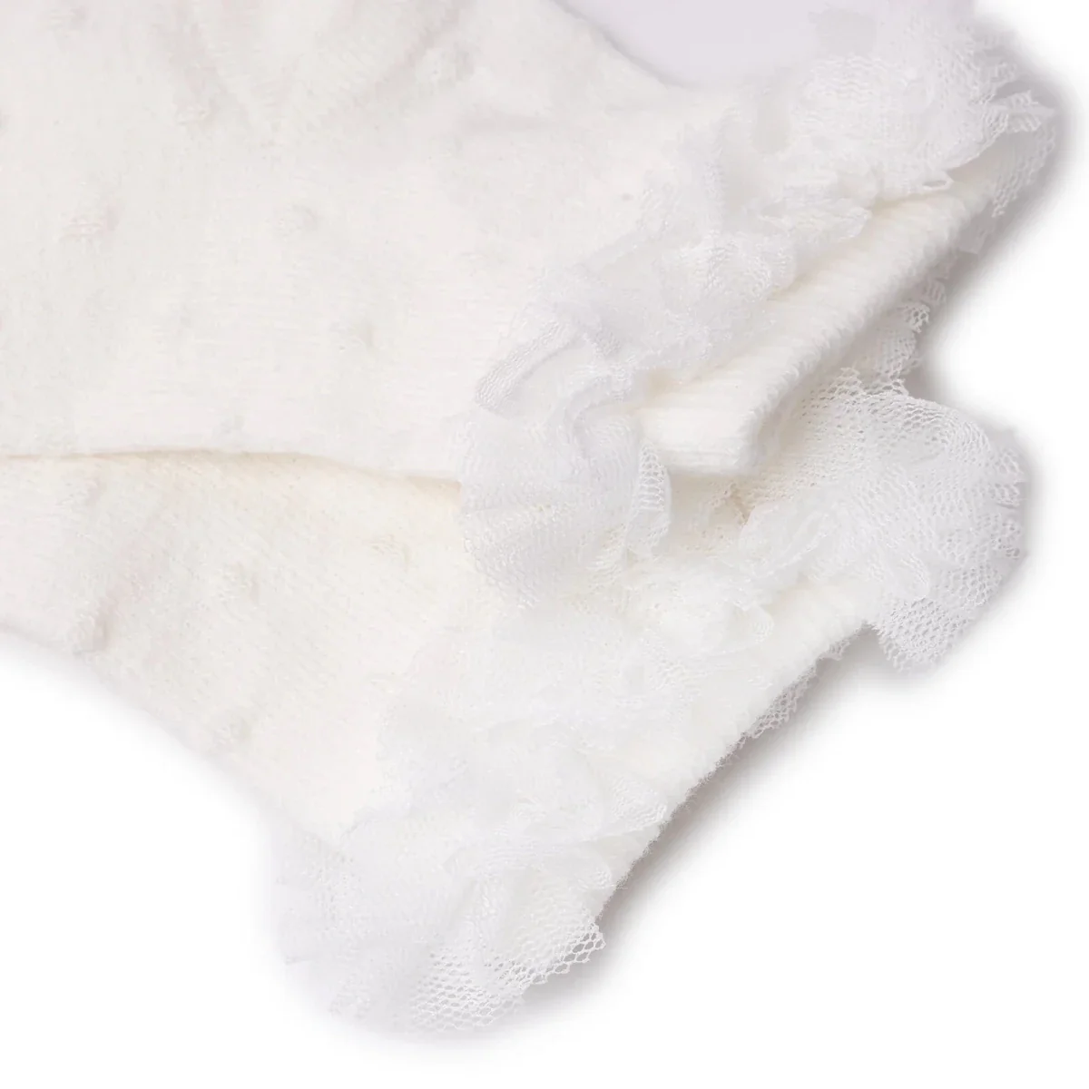 HelloBaby Girls Lace Socks - White - Image 4