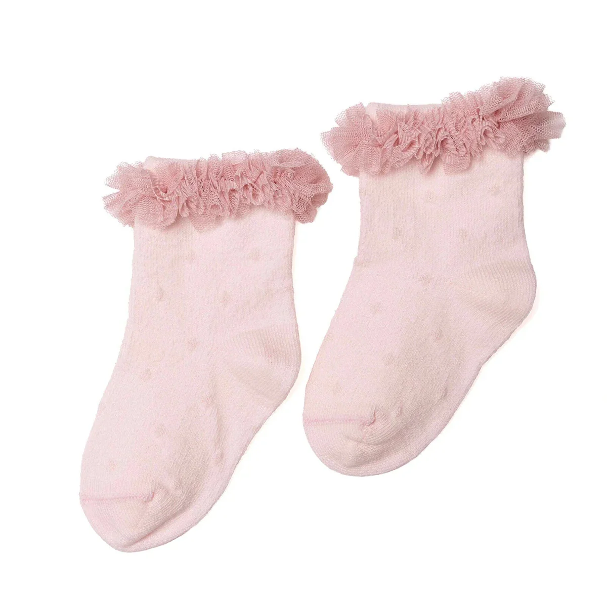 HelloBaby Girls Lace Socks Cotton Rich - Pink - Image 2