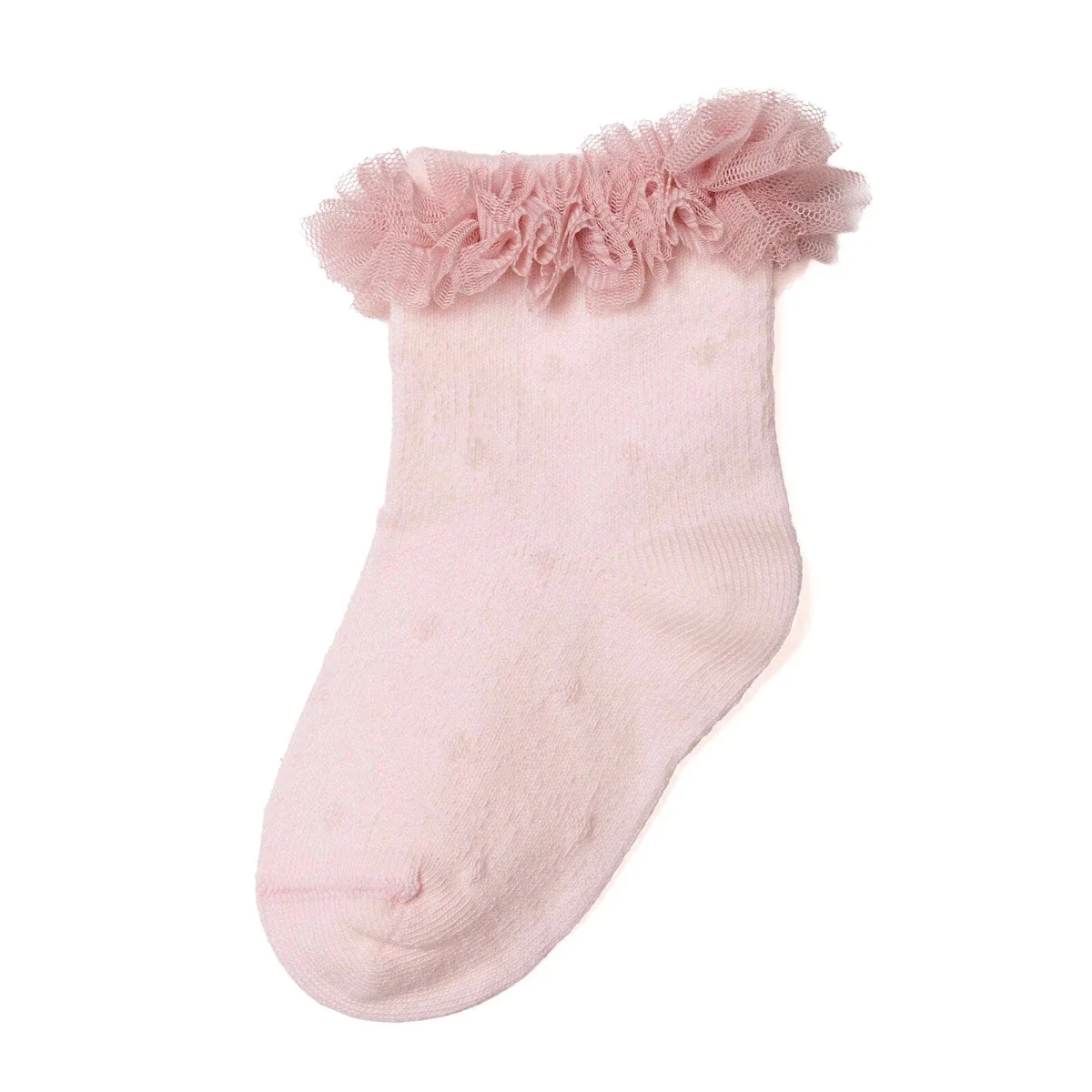 HelloBaby Girls Lace Socks Cotton Rich - Pink - Image 3