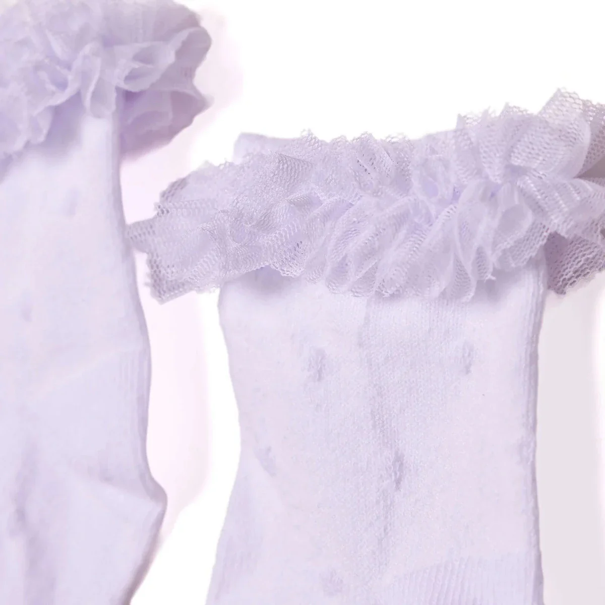 HelloBaby Girls Lace Socks Cotton Rich - White - Image 3