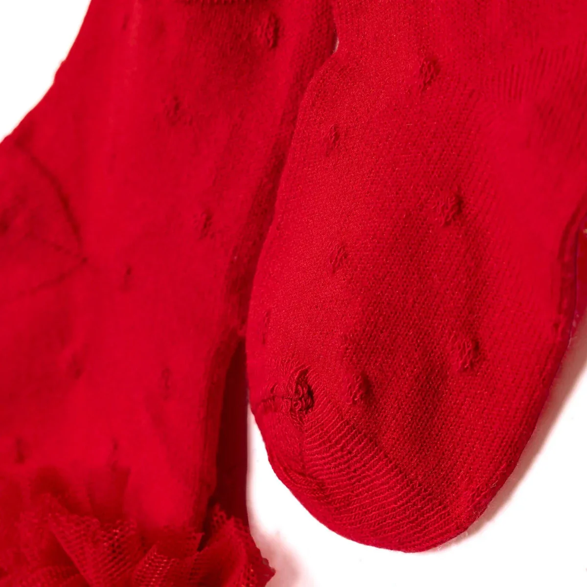 HelloBaby Girls Lace Socks Cotton Rich - Red - Image 4