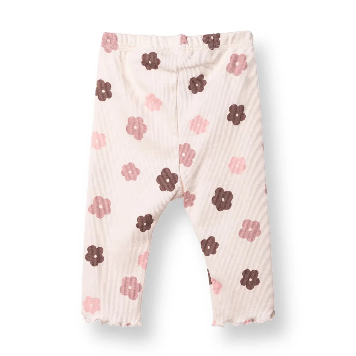 HelloBaby Girls Leggings Flower Long Leg - Ecru Printed - Image 2