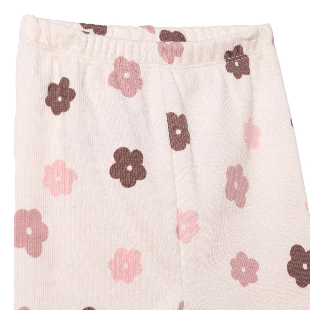 HelloBaby Girls Leggings Flower Long Leg - Ecru Printed - Image 3