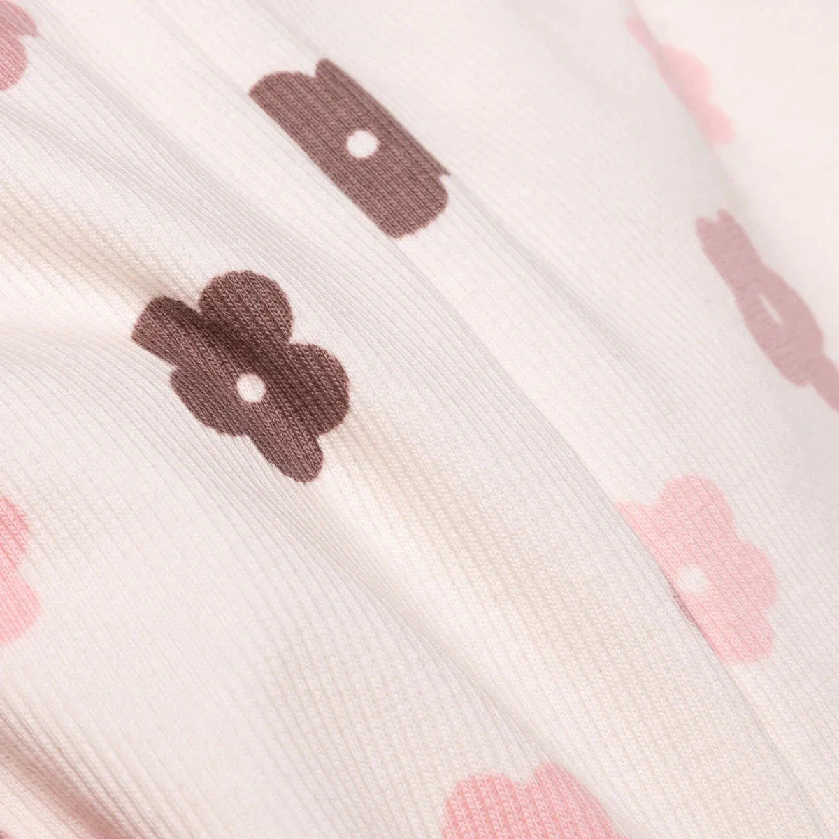 HelloBaby Girls Leggings Flower Long Leg - Ecru Printed - Image 4