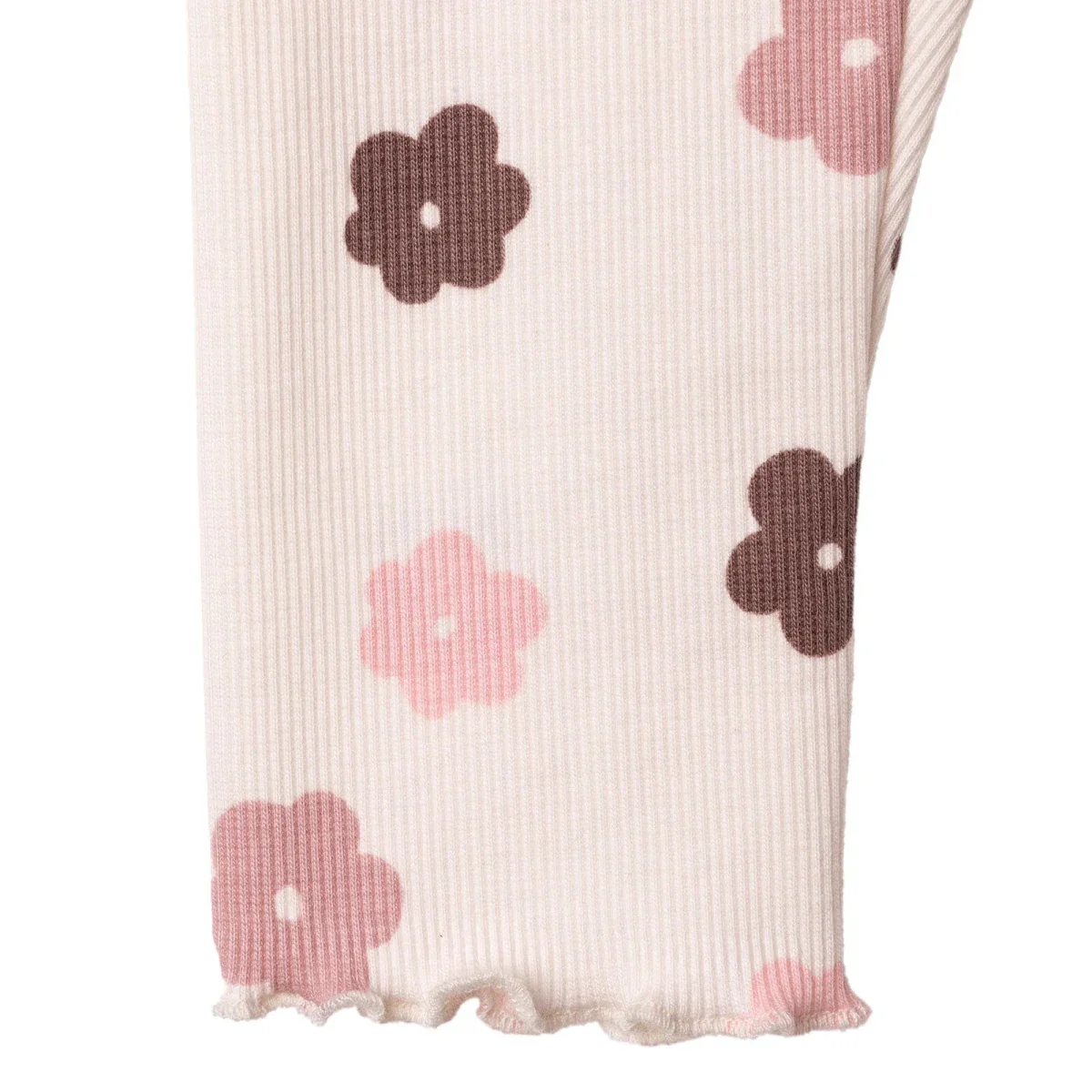 HelloBaby Girls Leggings Flower Long Leg - Ecru Printed - Image 5