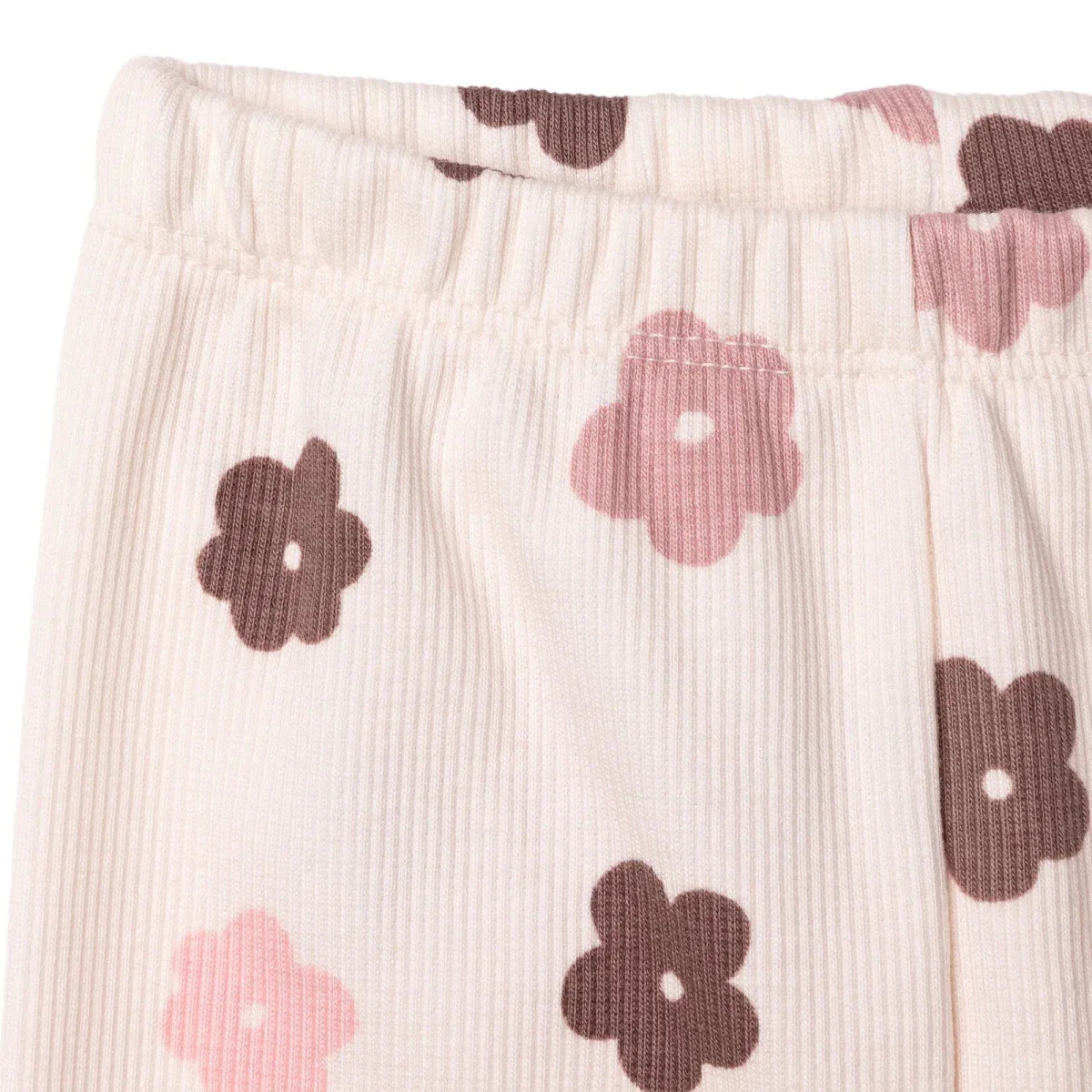 HelloBaby Girls Leggings Flower Long Leg - Ecru Printed - Image 6