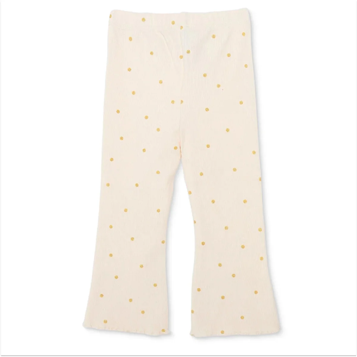 HelloBaby Girls Leggings Polka Dot Print - Ecru Printed - Image 2