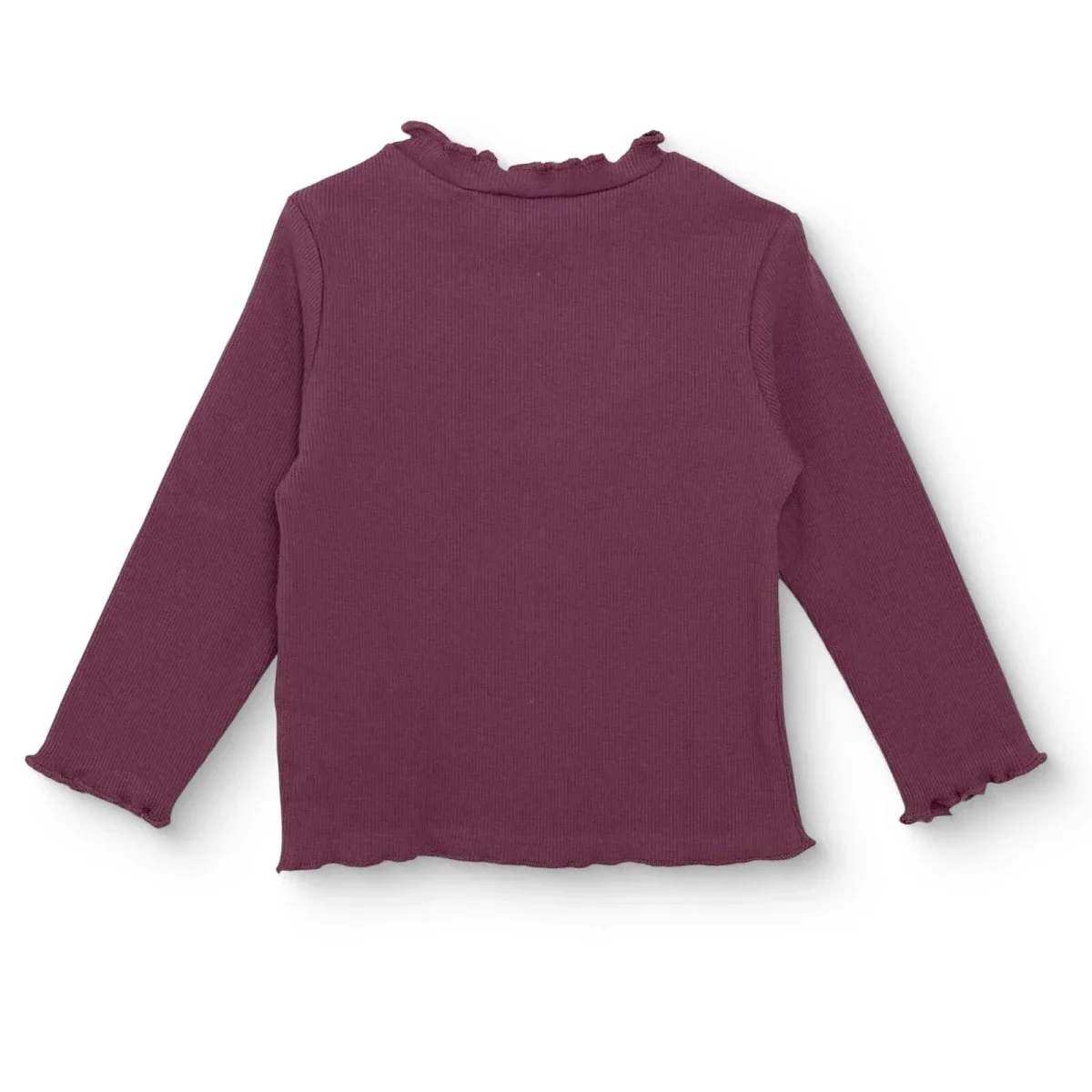 HelloBaby Girls Long Sleeve T-shirt Crew Neck Long Sleeve - Damson - Image 2
