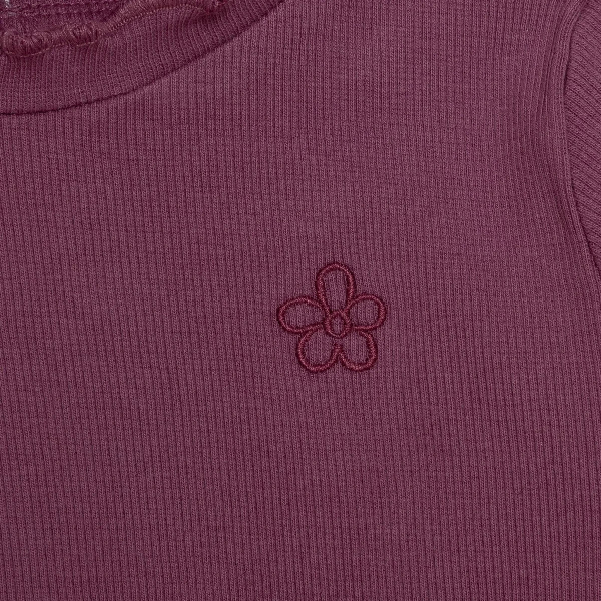 HelloBaby Girls Long Sleeve T-shirt Crew Neck Long Sleeve - Damson - Image 4